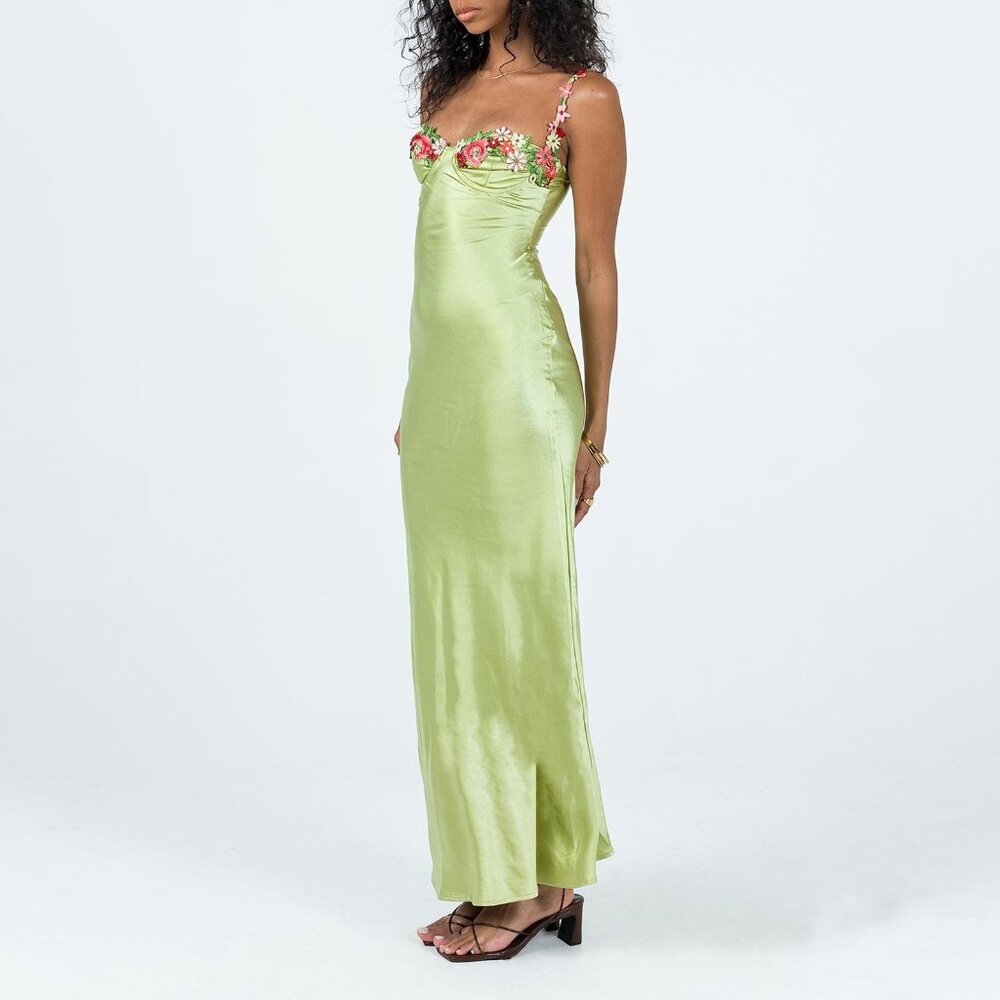 Princess Polly Kenzie Maxi Dress Green - Picture 3 of 4